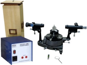 Refractive index of prism using sodium light by spectrometer (C.R.)