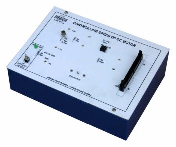 Microprocessor and PC Lab controlling speed of DC motor Interface module