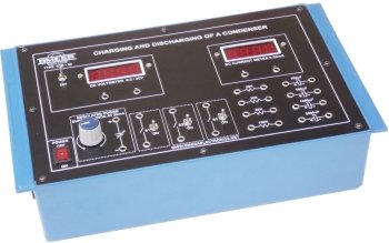 Charging and Discharging of a Condenser with power supply and 2 multi range meters