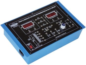 Peak & Average voltage Determination in an A.C. Circuit  with power supply and 2 meters