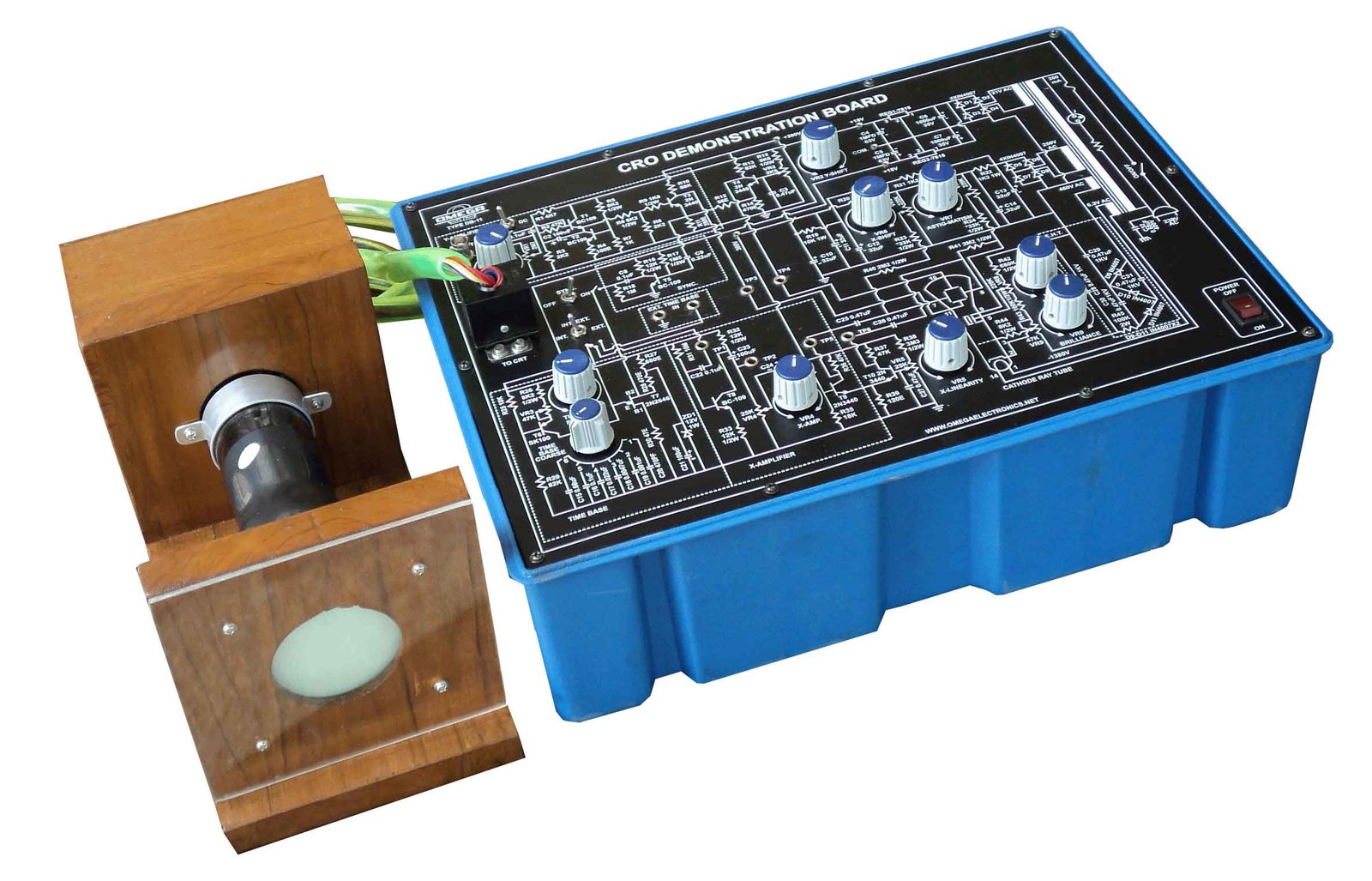 Cathode Ray Oscilloscope Demonstration Board with power supply