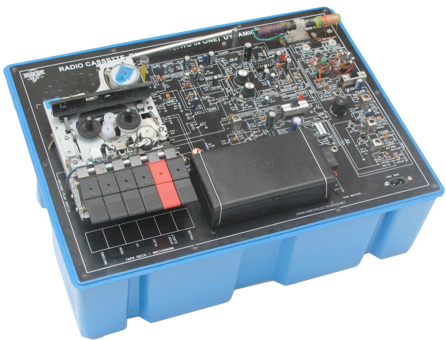 Radio Cassette Recorder (Two-in-One) Dynamic Demonstrator Cum Trainer with power supply