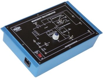 Monoshot Multivibrator  using Cmos IC-4047 with Power Supply