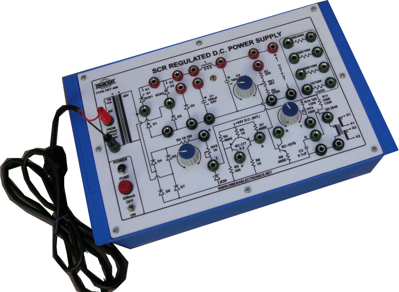 SCR Regulated D.C. Power Supply with Power Supply