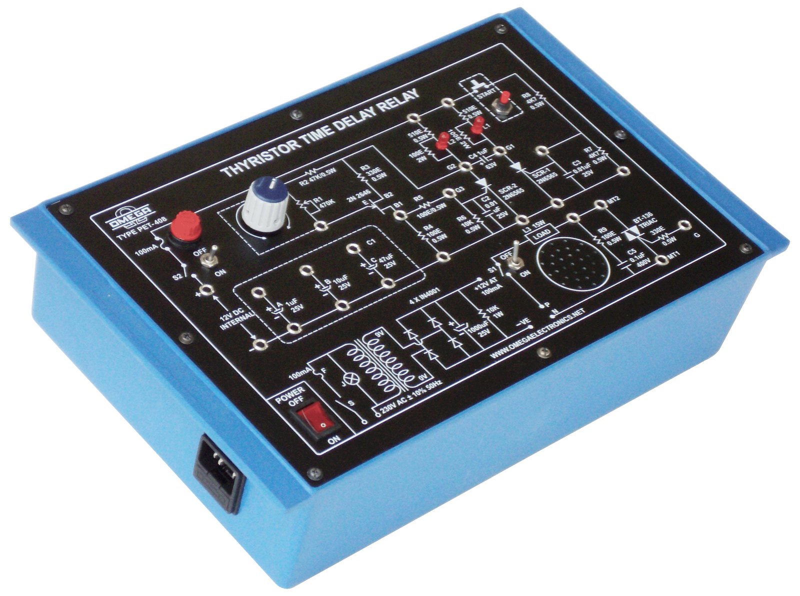 Thyristor Time Delay Relay with Power Supply