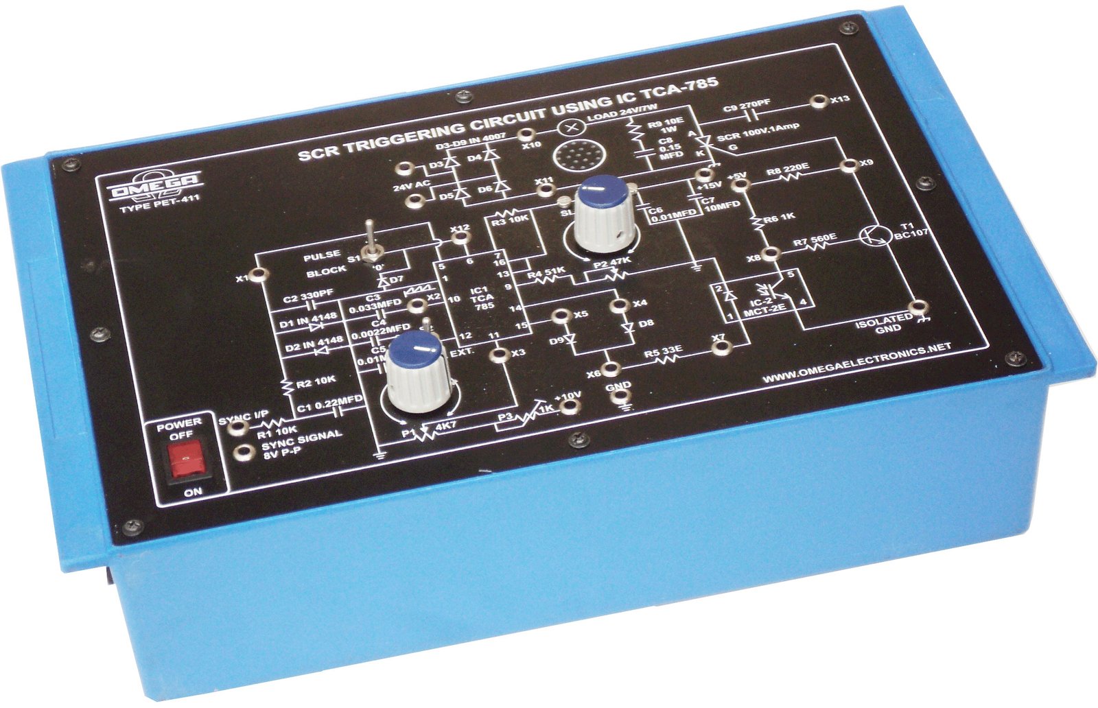 SCR Triggering Circuit using IC TCA-785 with Power Supply