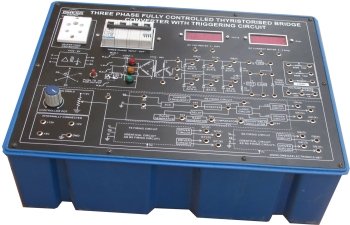 Three Phase Fully Controlled Thyristorized Bridge Converter with Triggering Circuit with Power Supply