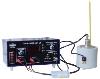 Measurement of resistivity of semiconductor by four probe method at different temperatures and determination of the band gap (C.R.)