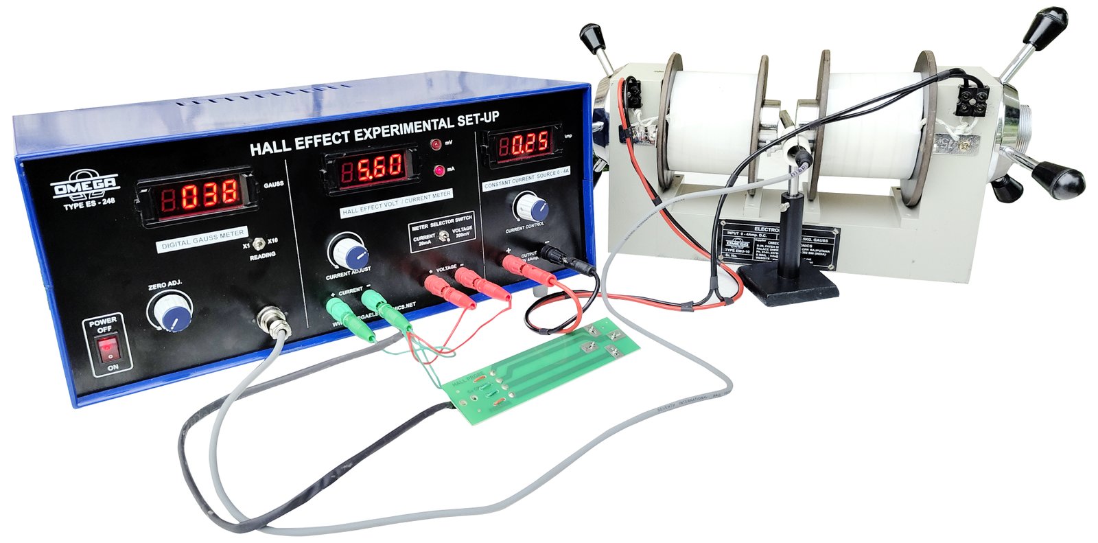 Hall effect experimental set-up (C.R.)